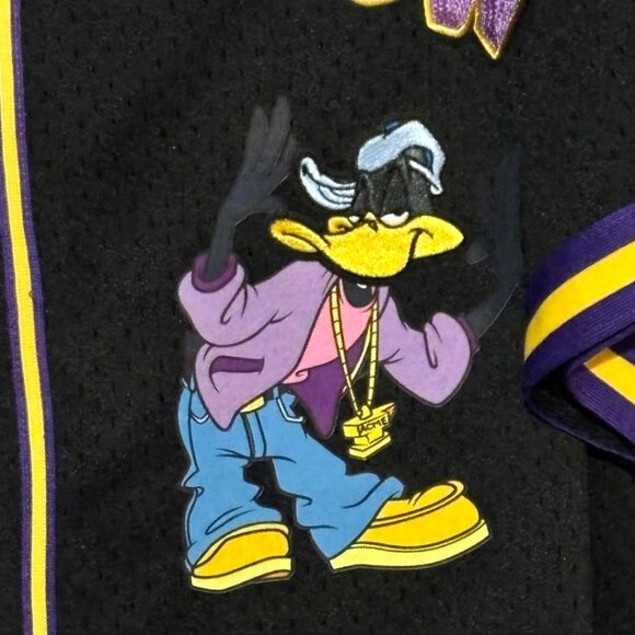 NWOT Men's Looney Tunes Daffy Freeze Max Hip Hop Button Up Baseball Jersey SZ 3X - Picture 6 of 16